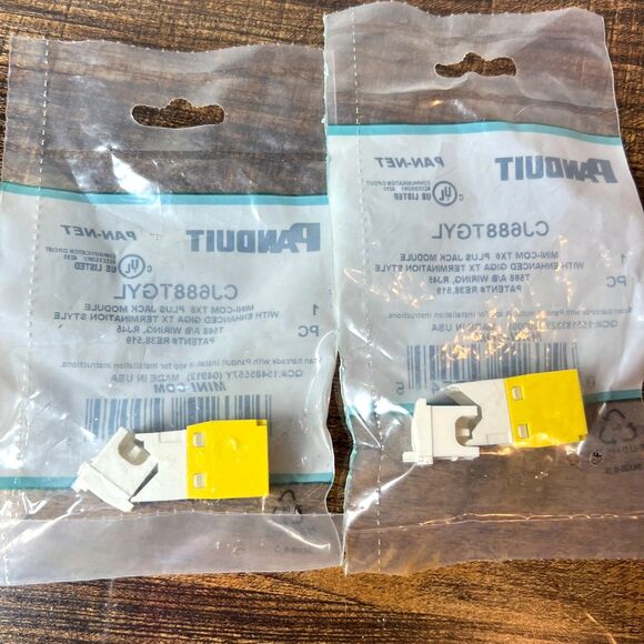 Panduit CJ688TGYL Mini-Com Giga TX Cat6 RJ45 Jack Module Termination Networking - Picture 2 of 2